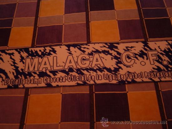 Coleccionismo deportivo: BUFANDA MALAGA C.F. ESTRELLA DAMM - Foto 1