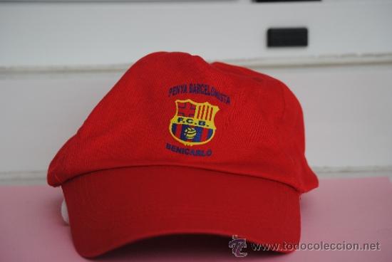 Coleccionismo deportivo: GORRA DEPORTIVA ROJA PE&Ntilde;A BARCELONISTA BENICARLO - Foto 1