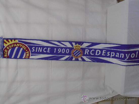 Coleccionismo deportivo: Bufanda del R.C.D.Espa&ntilde;ol nueva con etiqueta - Foto 1