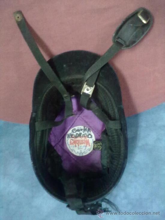 Coleccionismo deportivo: CASCO JINETE NI&Ntilde;O TERCIOPELO - Foto 2