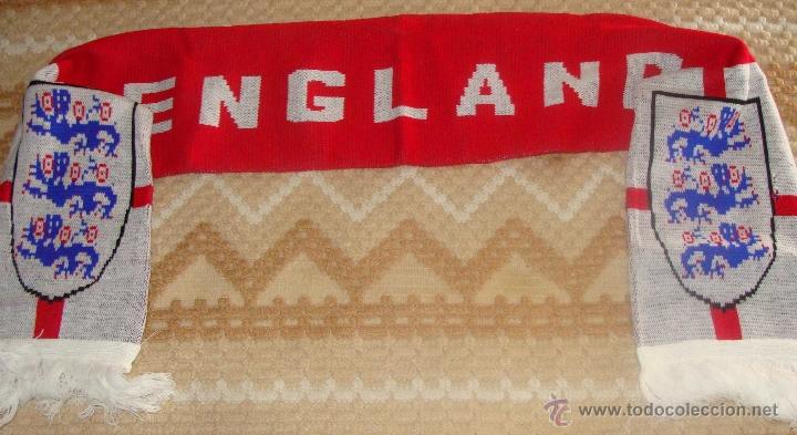 Coleccionismo deportivo: BUFANDA DE LA SELECCI&Oacute;N INGLESA DE F&Uacute;TBOL. INGLATERRA. - Foto 1