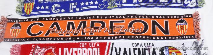 Coleccionismo deportivo: BUFANDA VALENCIA CAMPEON DE LIGA 2003 2004 DIFICIL - Foto 1