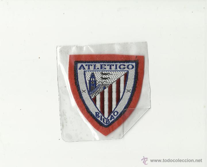 Coleccionismo deportivo: escudo en tela atletico de bilbao - Foto 1