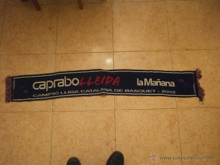 Coleccionismo deportivo: BUFANDA DE CAPRABO LLEIDA - CAMPIO LLIGA CATALANA DE BASQUET 2002 - Foto 1