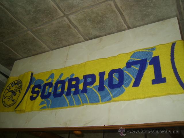 Coleccionismo deportivo: BUFANDA DE LANA LOGO SCORPIO 71 - Foto 5