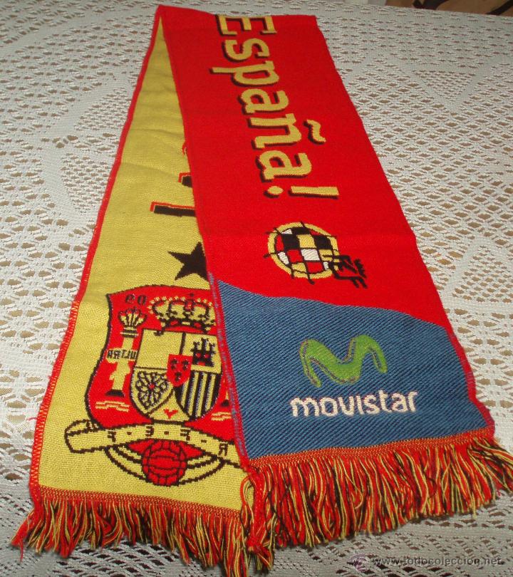 Coleccionismo deportivo: bufanda de la seleccion espa&ntilde;ola de movistar - Foto 1