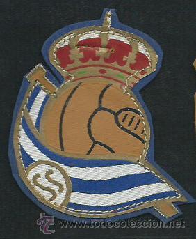 Coleccionismo deportivo: Escudo de Tela impresa Real Sociedad - Foto 1