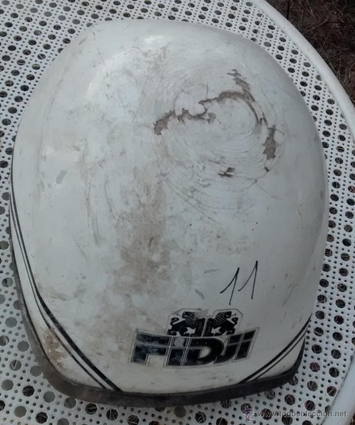 Coleccionismo deportivo: Casco blanco de ciclista - Foto 1