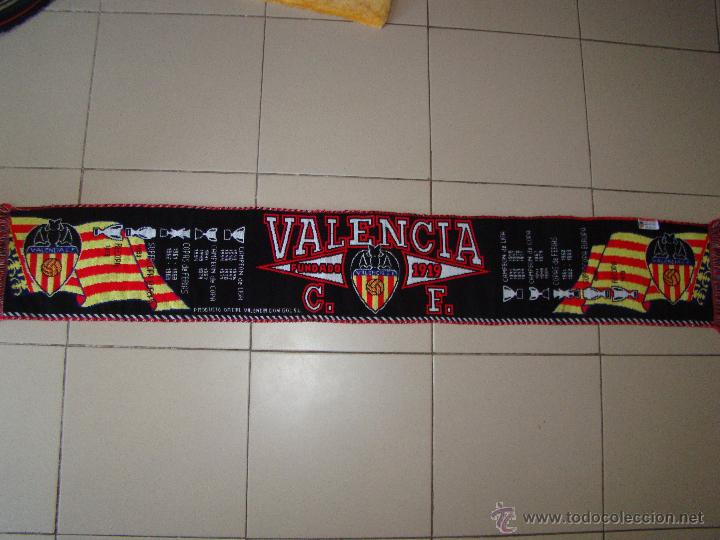 Coleccionismo deportivo: Antigua bufanda VALENCIA C.F. - Foto 1