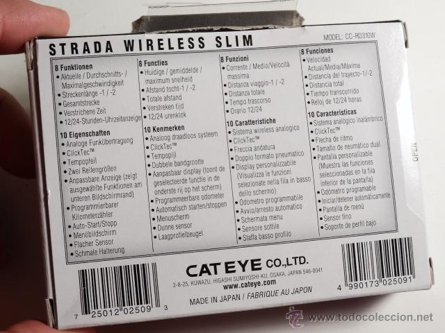 Coleccionismo deportivo: Cuentaquilometros Cateye Strada Wireless Slim modelo CC-RD310W - Foto 2