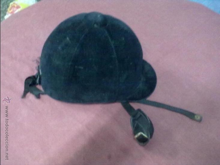 Coleccionismo deportivo: CASCO JINETE NI&Ntilde;O TERCIOPELO - Foto 1