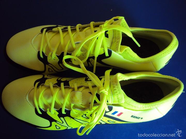 Coleccionismo deportivo: (F-1452)BOTAS DE KARIM BENZAMA , REAL MADRID , MATCH UN WORN - Foto 6