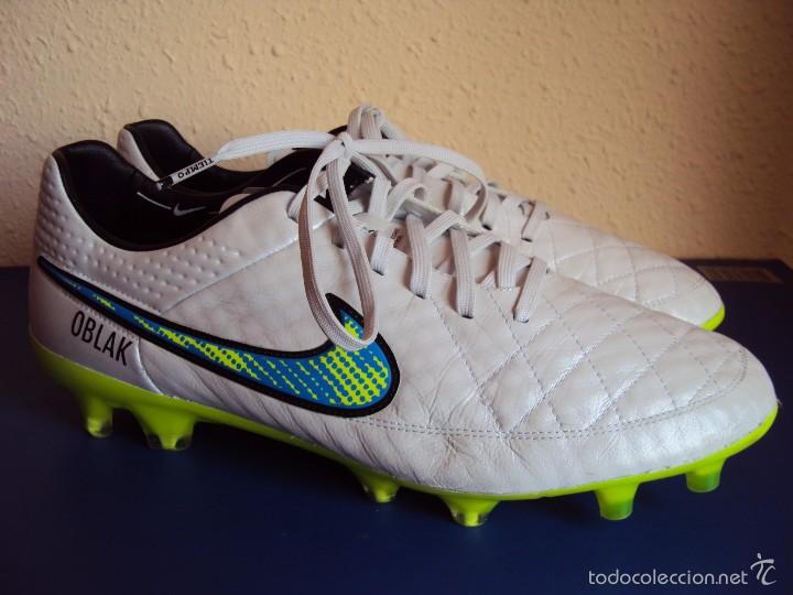 Coleccionismo deportivo: (F-1480)BOTAS DE OBLAK , AT.MADRID , NIKE TIEMPO , MATCH UN WORN - Foto 3