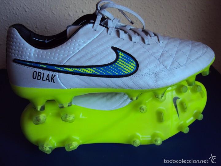 Coleccionismo deportivo: (F-1480)BOTAS DE OBLAK , AT.MADRID , NIKE TIEMPO , MATCH UN WORN - Foto 10