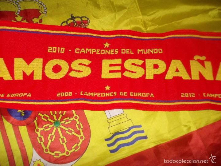 Coleccionismo deportivo: bufanda y bandera de espa&ntilde;a - Foto 3