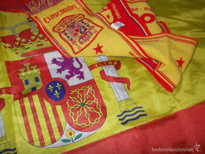 Coleccionismo deportivo: bufanda y bandera de espa&ntilde;a - Foto 4