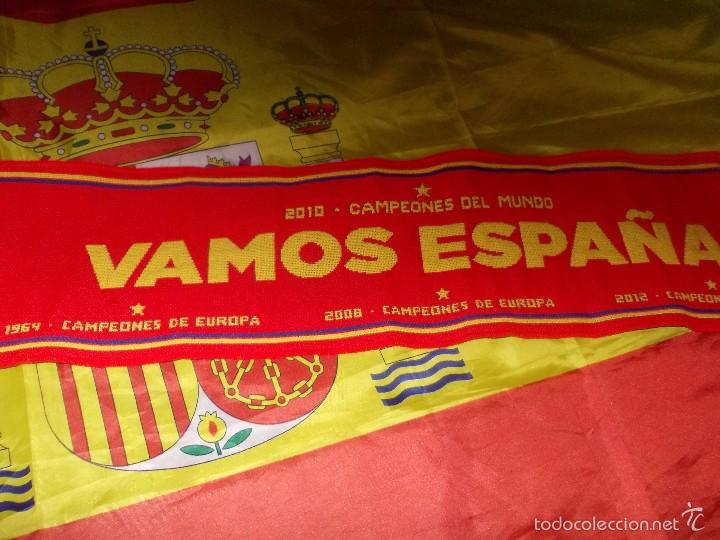 Coleccionismo deportivo: bufanda y bandera de espa&ntilde;a - Foto 5