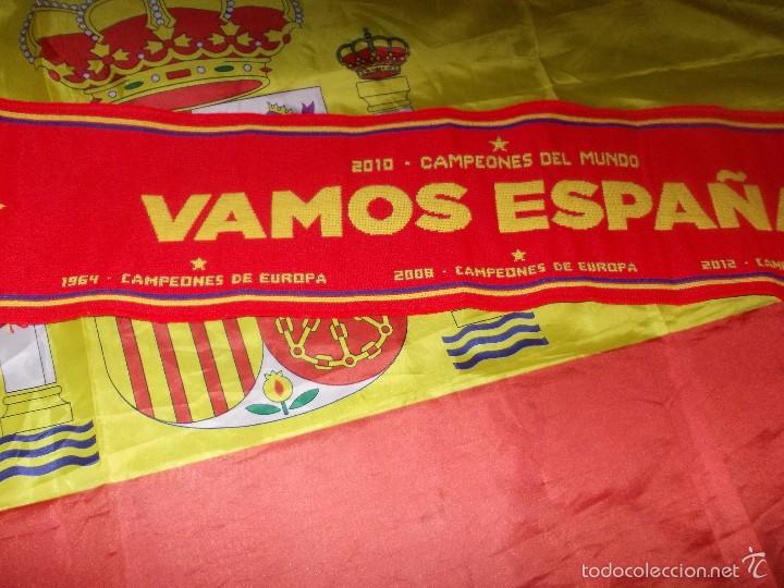 Coleccionismo deportivo: bufanda y bandera de espa&ntilde;a - Foto 7