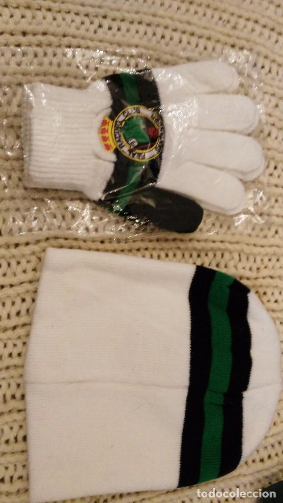 Coleccionismo deportivo: gorro y guantes - real racing club santander - Foto 2