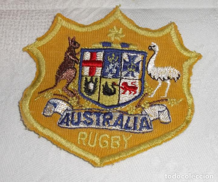 Coleccionismo deportivo: parche de tela rugby australia - Foto 1
