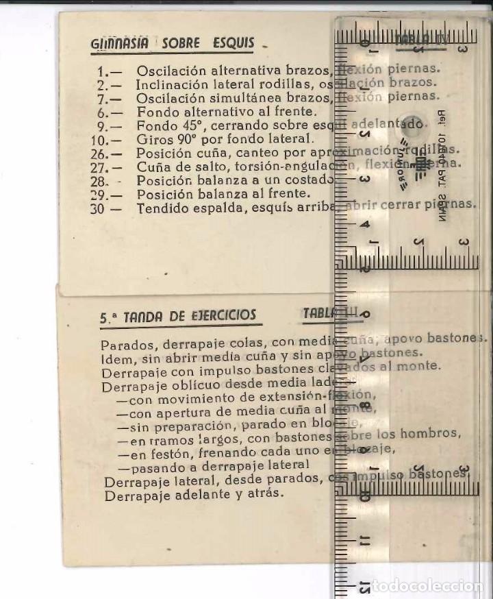 Coleccionismo deportivo: TABLAS DE ESQUI Y TANDAS D EJERCICIO - Foto 4