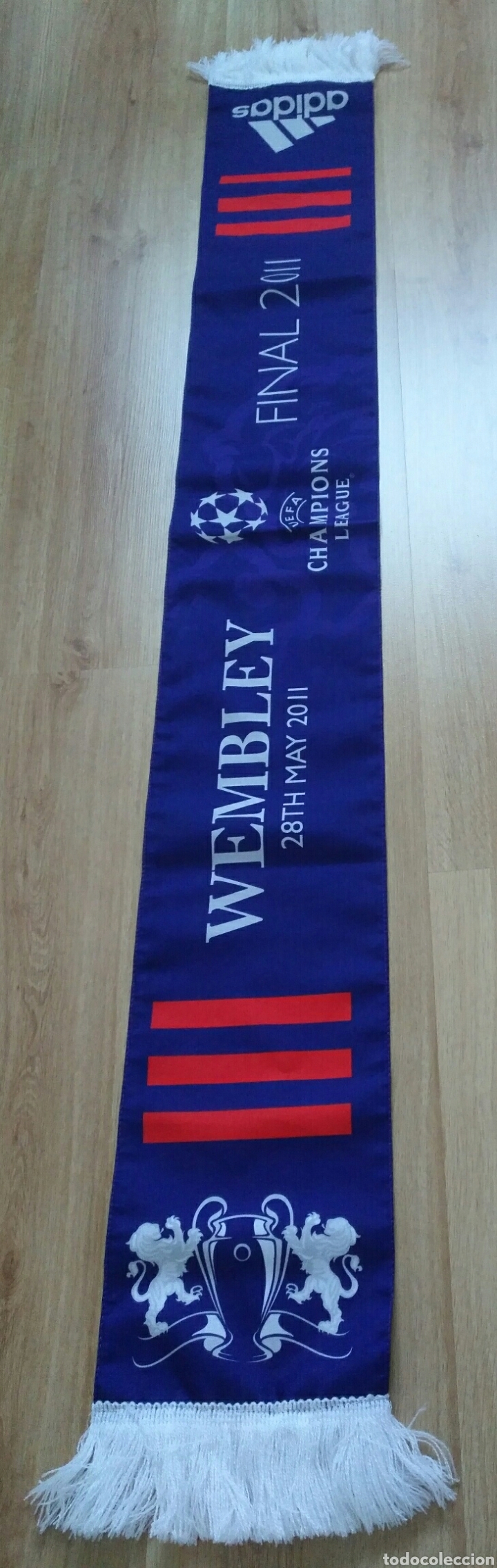 Coleccionismo deportivo: Champions.Bufanda Final Champions Wembley 2011 - Foto 2
