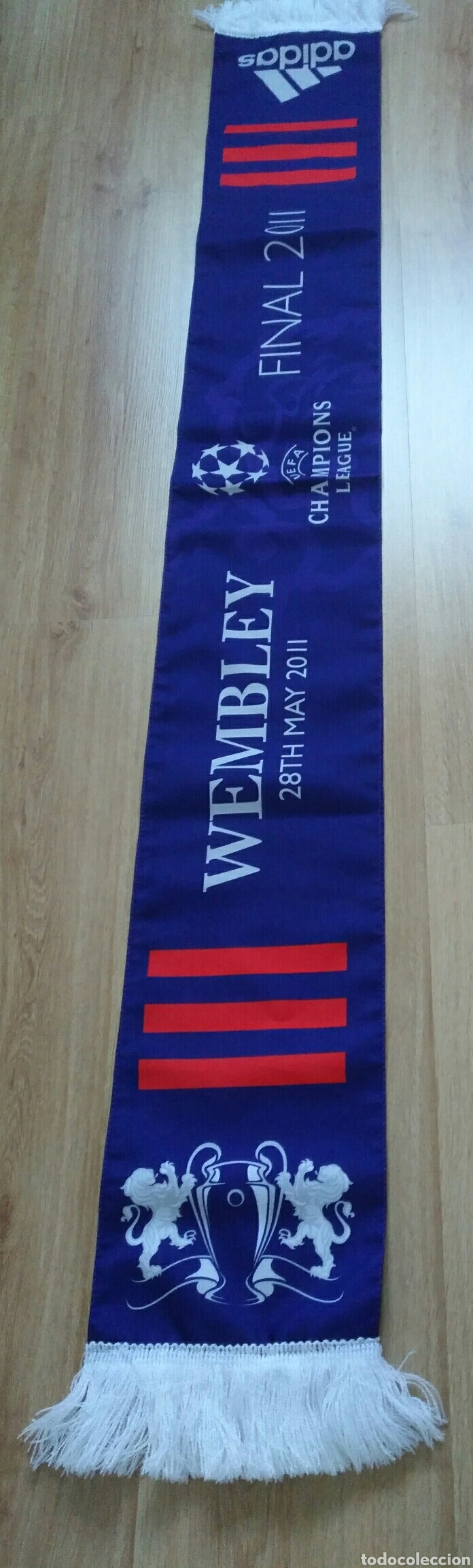 Coleccionismo deportivo: Champions.Bufanda Final Champions Wembley 2011 - Foto 3