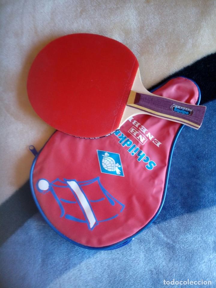 Coleccionismo deportivo: Raqueta Ping Pong ENEBE . NB. CON FUNDA - Foto 2