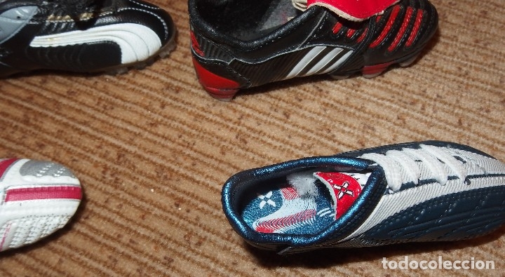 Coleccionismo deportivo: 4 MINI BOTAS DE F&Uacute;TBOL:UMBRO,ADIDAS,PUMA - Foto 6