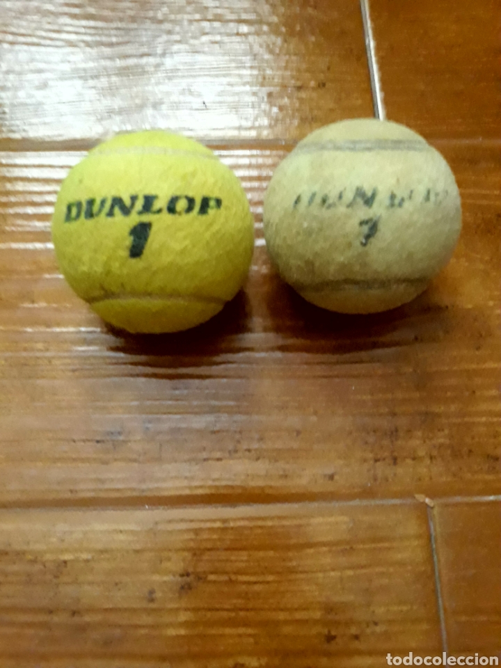 2 pelotas de tenis marca dunlop, antiguas años - Vendido en Venta Directa -  131249959