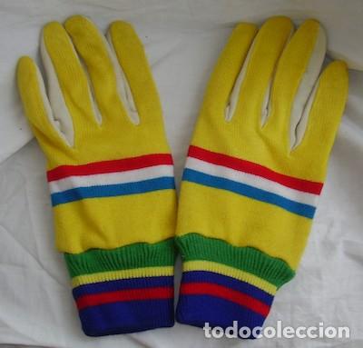 Coleccionismo deportivo: GUANTES DE CICLISTA DE PUNTO Y POLIPIEL - Foto 1