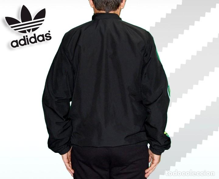 Coleccionismo deportivo: Adidas Chaqueta Negra Verde Talla M - Foto 4