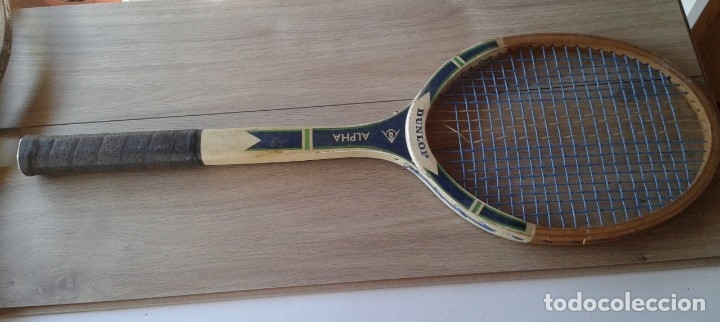 Coleccionismo deportivo: ANTIGUA RAQUETA DE TENIS DE MADERA DUNLOP ALPHA - Foto 2