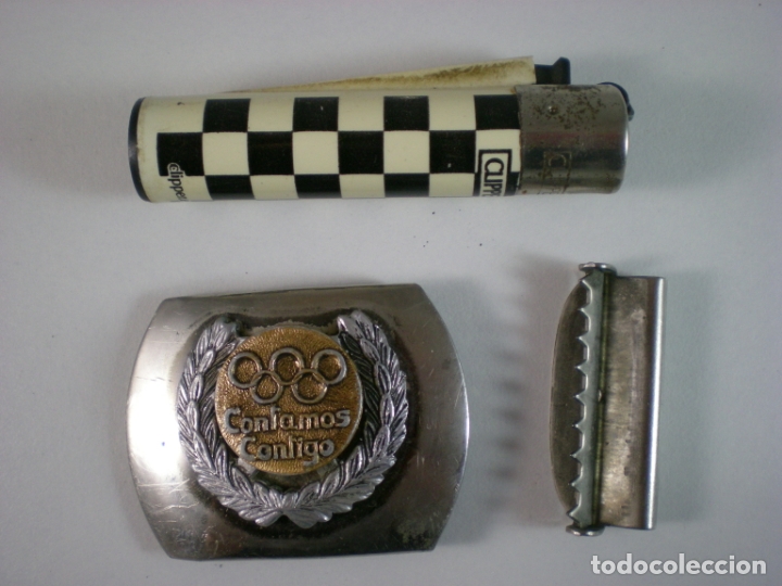 Coleccionismo deportivo: Hebilla y Cierre de Cinturon - Olimpiadas 68 - Contamos Contigo - Foto 2