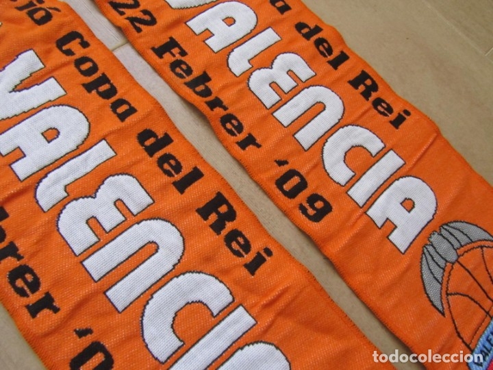 Coleccionismo deportivo: 2 bufandas Basket Pamesa Valencia 73&ordf; Edici&oacute; Copa del Rei 2009 - Foto 7