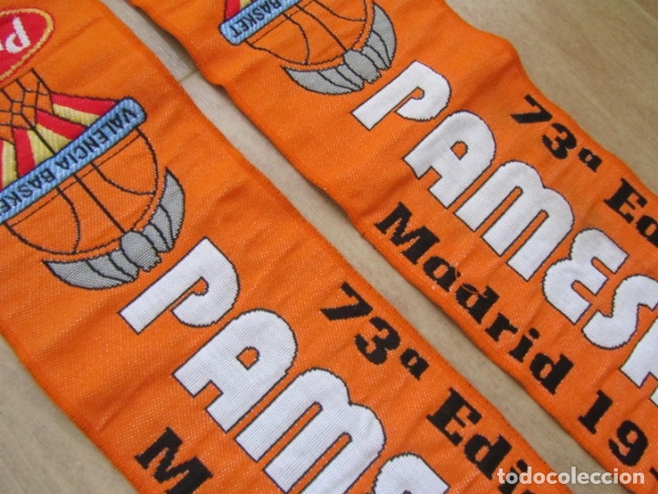 Coleccionismo deportivo: 2 bufandas Basket Pamesa Valencia 73&ordf; Edici&oacute; Copa del Rei 2009 - Foto 9
