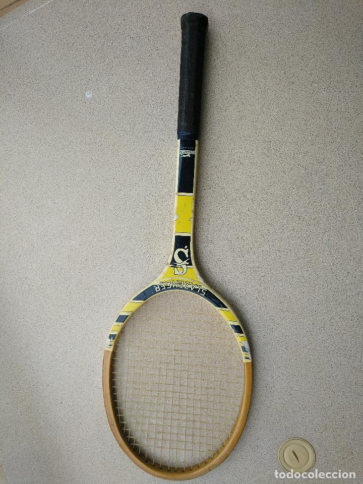 Coleccionismo deportivo: Raqueta de tenis de madera Slazenger - Foto 1