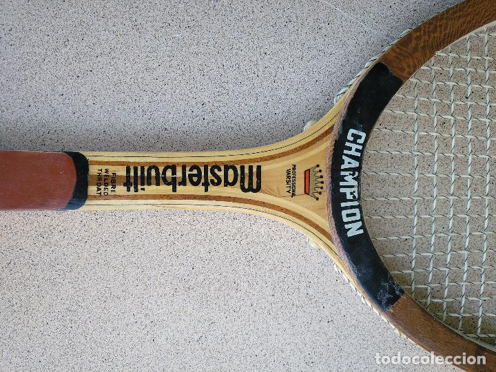Coleccionismo deportivo: Raqueta de tenis de madera antigua - Foto 2