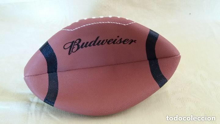 Coleccionismo deportivo: Bal&oacute;n publicitario de Rugbi Budweiser sin uso - Foto 1