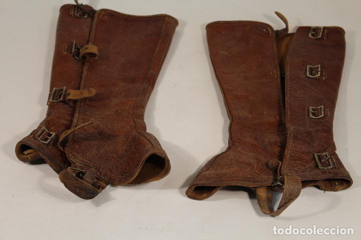 Coleccionismo deportivo: polainas de cuero - botas - para equitaci&oacute;n - Foto 6