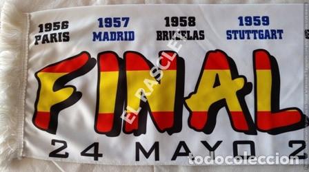 Coleccionismo deportivo: ANTIG&Uuml;A BUFANDA FINAL LISBOA 2014 - COPA DE EUROPA - REVESIBLE - Foto 3