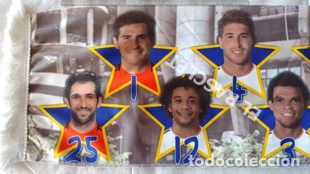 Coleccionismo deportivo: ANTIG&Uuml;A BUFANDA FINAL LISBOA 2014 - COPA DE EUROPA - REVESIBLE - Foto 6