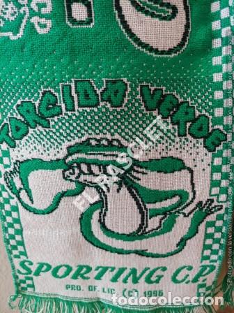 Coleccionismo deportivo: ANTIG&Uuml;A BUFANDA - SPORTING S. C. P. - TORCIDA VERDE - REVERSIBLE - NUEVA SIN ESTRENAR - Foto 2