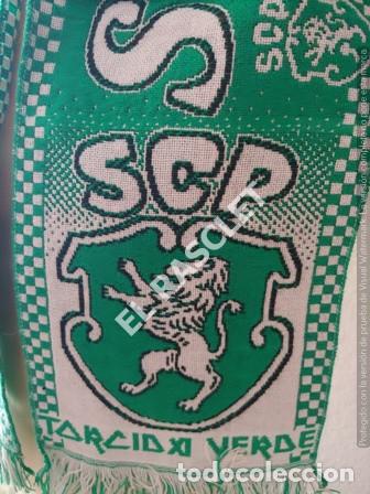 Coleccionismo deportivo: ANTIG&Uuml;A BUFANDA - SPORTING S. C. P. - TORCIDA VERDE - REVERSIBLE - NUEVA SIN ESTRENAR - Foto 3