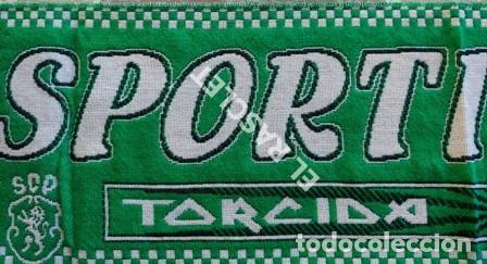 Coleccionismo deportivo: ANTIG&Uuml;A BUFANDA - SPORTING S. C. P. - TORCIDA VERDE - REVERSIBLE - NUEVA SIN ESTRENAR - Foto 4