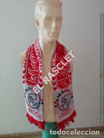 Coleccionismo deportivo: ANTIG&Uuml;A BUFANDA -AJAX AMSTERDAN - REVERSIBLE - NUEVA SIN ESTRENAR - Foto 5