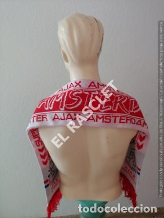 Coleccionismo deportivo: ANTIG&Uuml;A BUFANDA -AJAX AMSTERDAN - REVERSIBLE - NUEVA SIN ESTRENAR - Foto 8