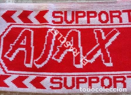 Coleccionismo deportivo: ANTIG&Uuml;A BUFANDA -AJAX AMSTERDAN - REVERSIBLE - NUEVA SIN ESTRENAR - Foto 9