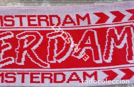 Coleccionismo deportivo: ANTIG&Uuml;A BUFANDA -AJAX AMSTERDAN - REVERSIBLE - NUEVA SIN ESTRENAR - Foto 11