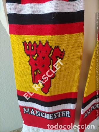 Coleccionismo deportivo: ANTIG&Uuml;A BUFANDA - MANCHESTER - REVERSIBLE - NUEVA SIN ESTRENAR - Foto 2